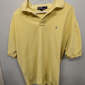 Mens polo XL, yellow EUC